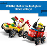 CITY PIZZA VS. FIRE TRUCK RACE CAR PACK - 60458