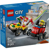 CITY PIZZA VS. FIRE TRUCK RACE CAR PACK - 60458