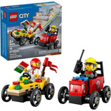 CITY PIZZA VS. FIRE TRUCK RACE CAR PACK - 60458