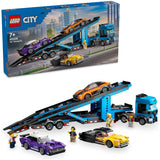CITY CAR TRANSPORTER TRUCK WITH SPPORTS CARS - 60408